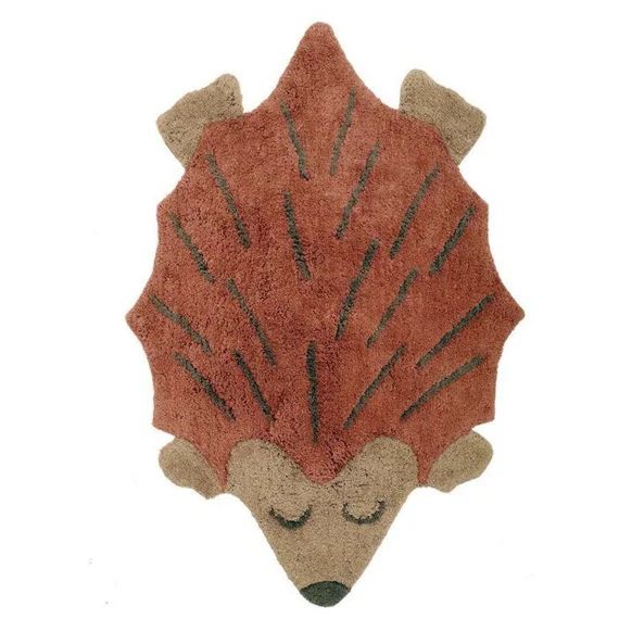 Tapis enfant Ollen tissé main coton roux 80×120 – Nattiot orange