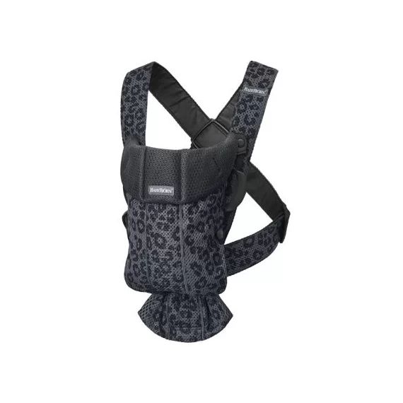 Porte bébé Mini en mesh 3D Léopard anthracite