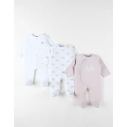 Set De 3 Pyjamas Bébé Jersey Beige