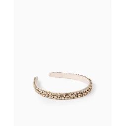 Bandeau Avec Strass Multicolore Or