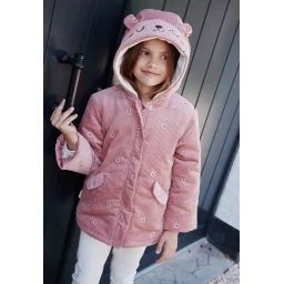 Manteau Bébé Velours Côtelé Intérieur Polaire Bloom Marron
