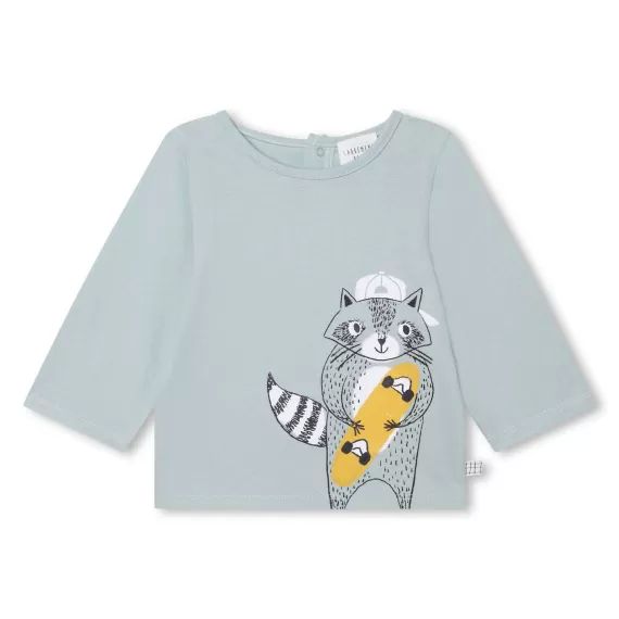 T-shirt avec imprimé devant Garçon Vert