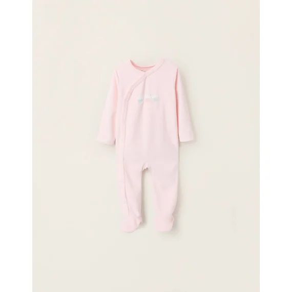Grenouillère En Velours Rose Clair