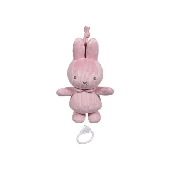 Doudou musical à suspendre lapin Miffy rose velours