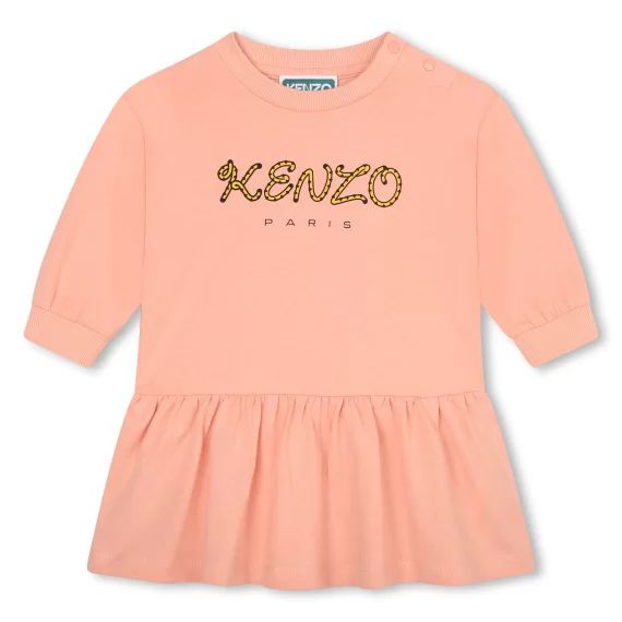 Robe à volant avec logo Fille Rose