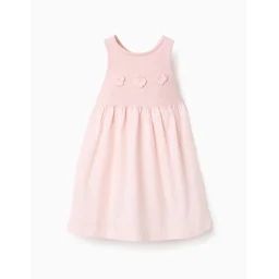 Robe Bimatière Avec Fleurs En Crochet Rose