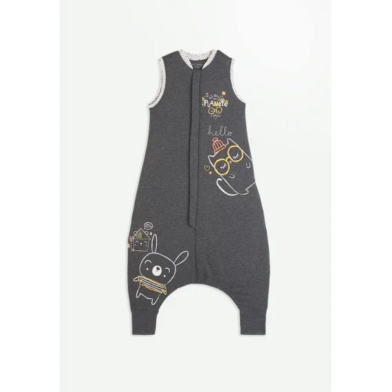 Turbulette D&rsquo;hiver Avec Pieds Hello Planet Gris
