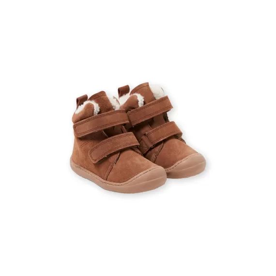 Boots Flexible Croûte De Cuir Marron Bébé Garçon – Beige