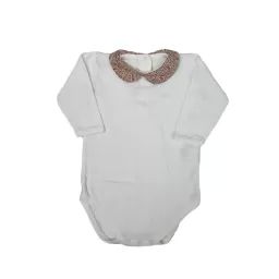 Body col fleuri fille 6 mois