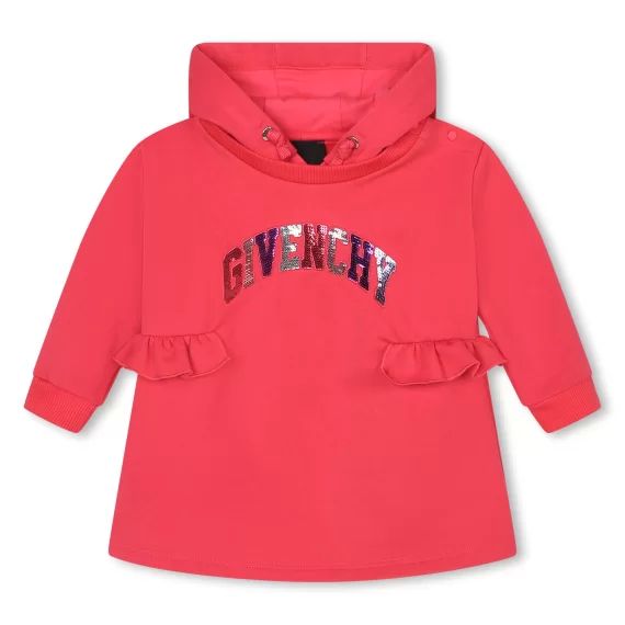 Robe à capuche Fille Rose
