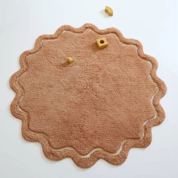 Tapis Enfant Coton Lavable Sweet April – Nattiot – Toffee Orange