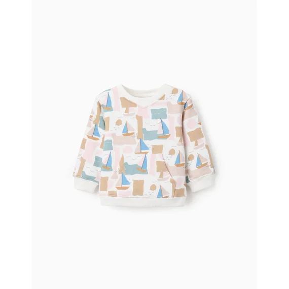 Sweat En Coton À Motif Blanc