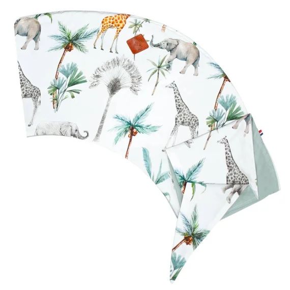 Housse Pour Coussin De Maternité Et D&rsquo;allaitement Safari Blanc Imprimé Safari