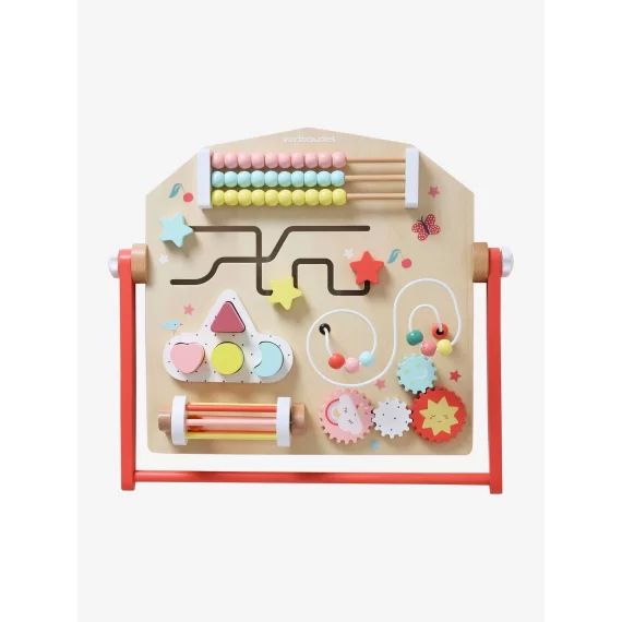 Planche d&rsquo;activités verticale en bois FSC® beige