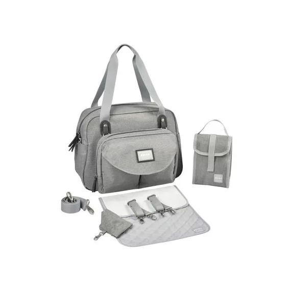 Sac à langer Genève II gris chiné
