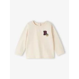 T-shirt bébé manches longues écru