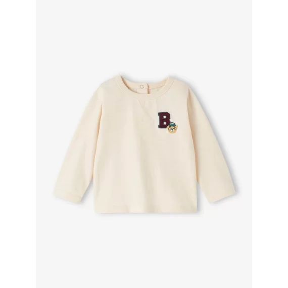 T-shirt bébé manches longues écru