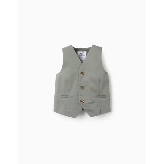 Gilet En Sergé Vert Foncé