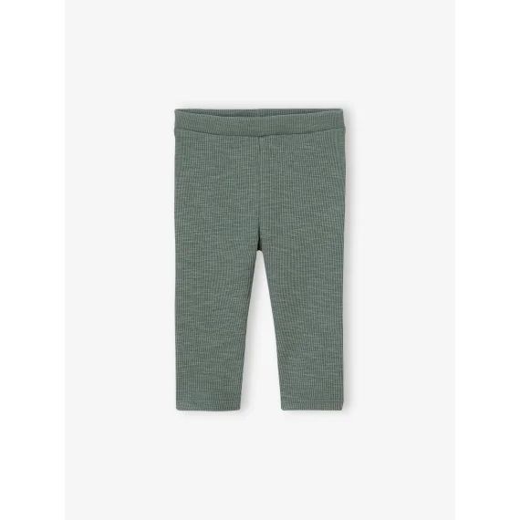 Legging basics bébé en côtes vert