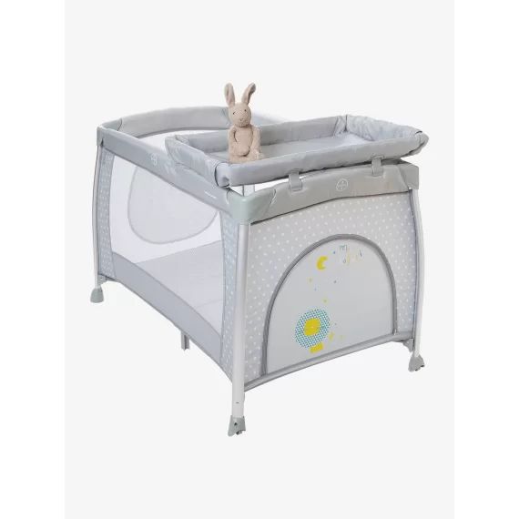 Lit parapluie pliable Mobi&rsquo;bed VERTBAUDET gris