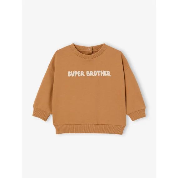 Sweat bébé personnalisable pressionné dos caramel