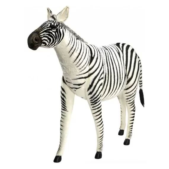 Hansa – Peluche Geante Zebre jacquard 160 cm H beige