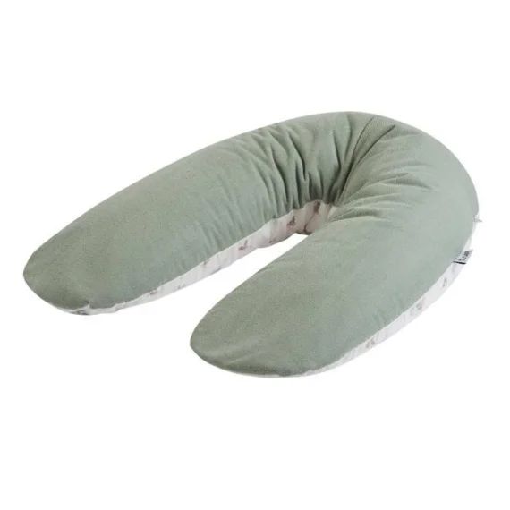 Coussin de maternité éponge microfibre Vert TINEO gris