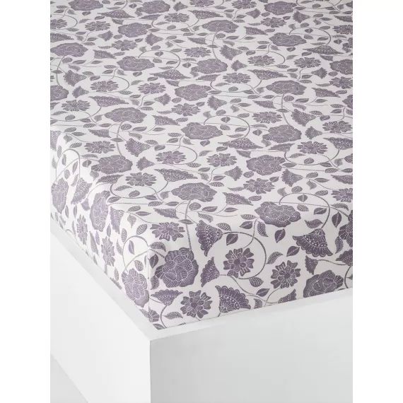 Drap-housse enfant NORTH FOLK Oeko-Tex® blanc imprimé
