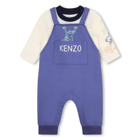 Ensemble t-shirt + salopette Garçon Bleu