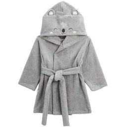 Peignoir De Bain Bébé – Petit Beguin – Nuage – Gris – 100% Coton – Taille 5 Ans Gris