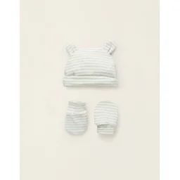 Pack Bonnet + Moufles En Coton Orange