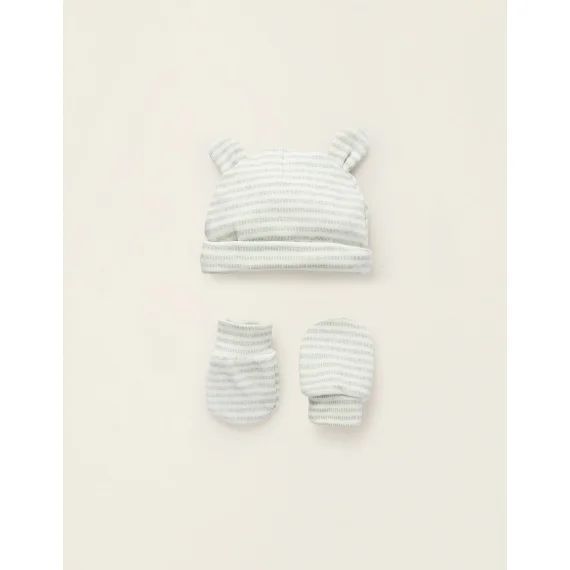 Pack Bonnet + Moufles En Coton Orange
