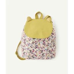 Sac à dos chat bébé fille en coton vert imprimé fleuri –  – Soldes