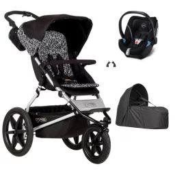 Poussette Mountain Buggy Terrain – Graphite + Cocoon V2 + Coque Auto Cybex Aton 5 – Deep Black