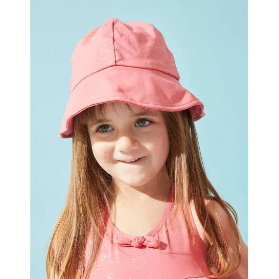 Chapeau Réversible À Imprimé Lurex Rose
