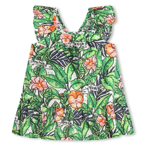 Robe à bretelles en coton Fille