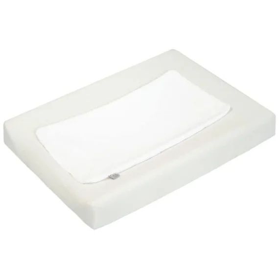 Housse De Matelas À Langer + Tapis De Change En Bambou Jeanne Écru Blanc