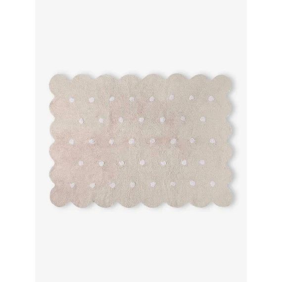 Tapis coton lavable Biscuit à pois LORENA CANALS beige
