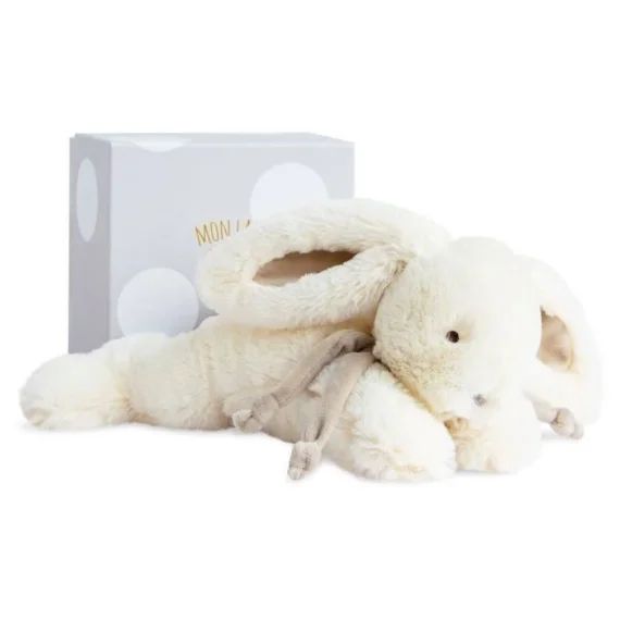 DOUDOU ET COMPAGNIE Lapin Bonbon – Lapin Bonbon Taupe  20cm blanc