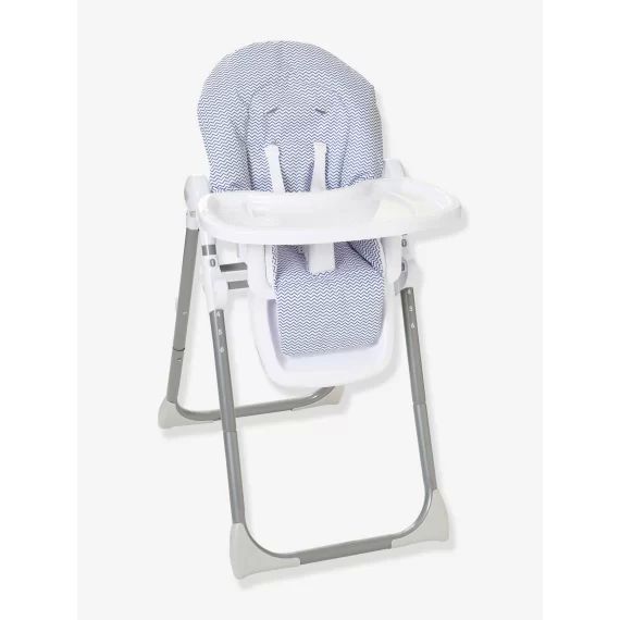 Chaise haute EvoluSeat chevrons bleu