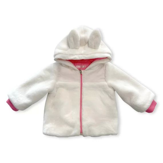 Manteau en polaire duveteuse Fille Beige