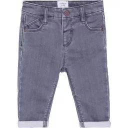 Jean extensible poche brodée Garçon Gris