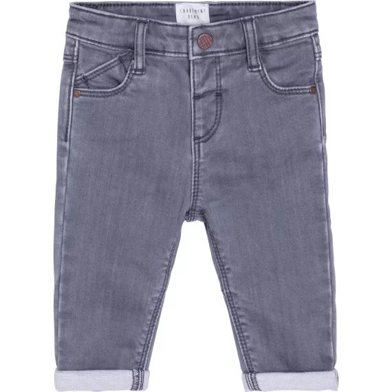 Jean extensible poche brodée Garçon Gris