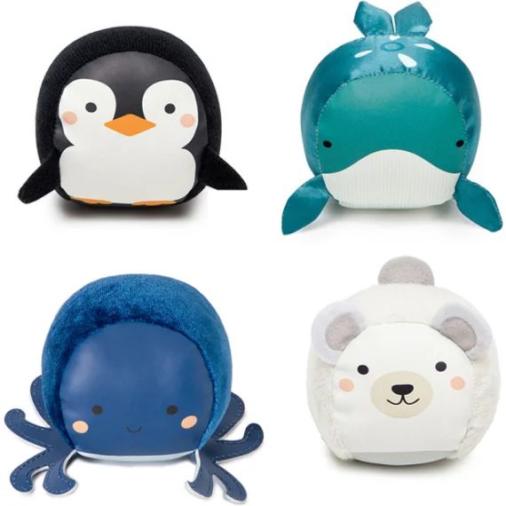 Lot de 4 balles doudous Océan Doodballs