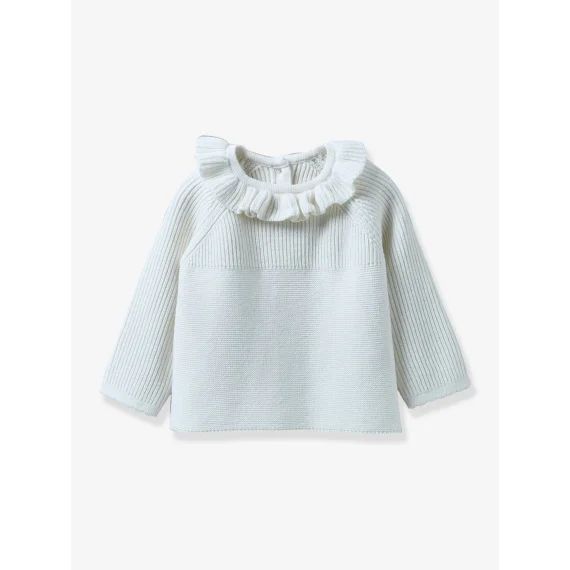 Cardigan à collerette Bébé CYRILLUS écru