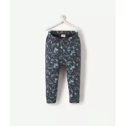 Le legging bleu en coton biologique avec imprimé dinosaures –  – Soldes
