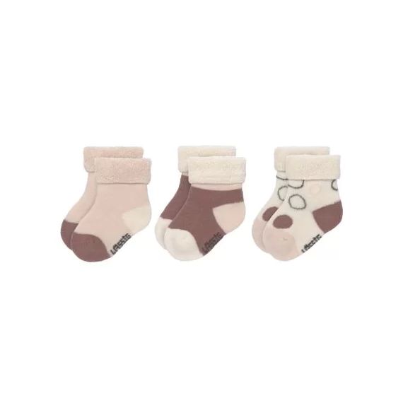 Lot de 3 paires de chaussettes bébé en coton bio Cozy Leg rose (pointure 12-14)