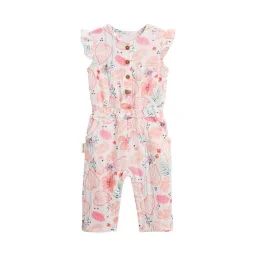 Combinaison Bébé En Gaze De Coton Caraïbes Rose