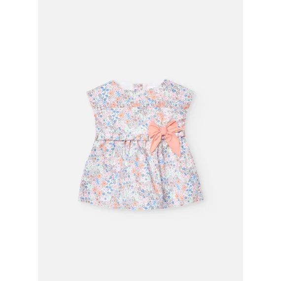 Robe En Coton Avec Imprimé Fleurs Multicolore