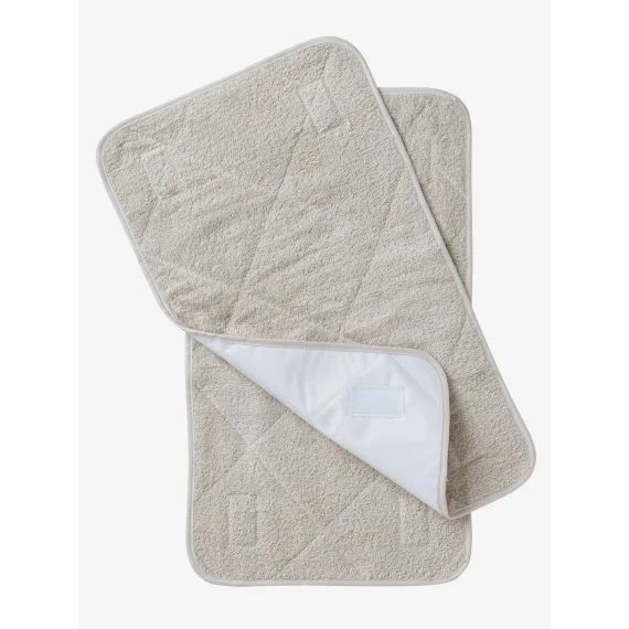 Lot de 2 tapis pour matelas à langer Basics gris taupe